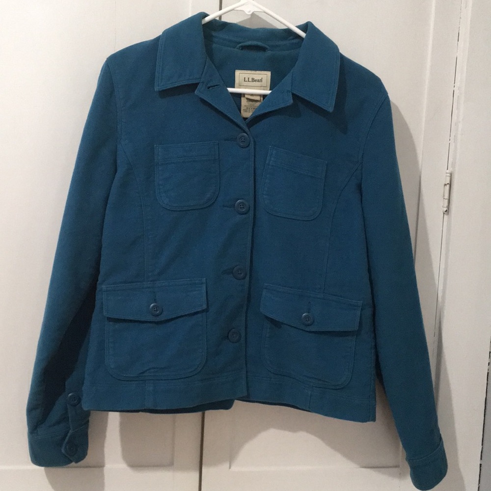 Vintage LL Bean Flannel Field Jacket Satin Lined S